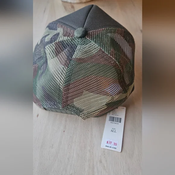 Cool Camo Trucker Hat with Orange Embroidery - Picture 3 of 6